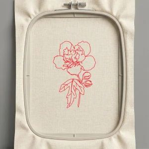 Дизайн машинной вышивки. Роза (Размер 35x56мм). Форматы: DST PES JEF VP3 EXP XXX . Стежков: 1538