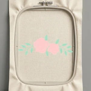 Дизайн машинной вышивки. Роза (Размер 70x27мм). Форматы: DST PES JEF VP3 EXP XXX . Стежков: 1965