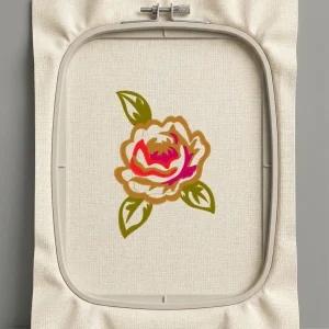 Дизайн машинной вышивки. Роза (Размер 117x171мм). Форматы: DST PES JEF VP3 EXP XXX . Стежков: 17624