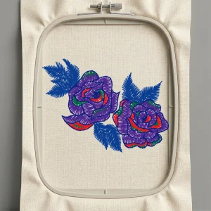 Дизайн машинной вышивки. Роза (Размер 51x38мм). Форматы: DST PES JEF VP3 EXP XXX . Стежков: 3091