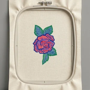 Дизайн машинной вышивки. Роза (Размер 90x149мм). Форматы: DST PES JEF VP3 EXP XXX . Стежков: 13201