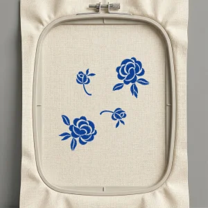 Дизайн машинной вышивки. Роза (Размер 170x176мм). Форматы: DST PES JEF VP3 EXP XXX . Стежков: 15835