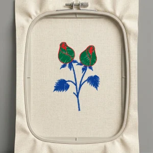 Дизайн машинной вышивки. Роза (Размер 36x53мм). Форматы: DST PES JEF VP3 EXP XXX . Стежков: 2256