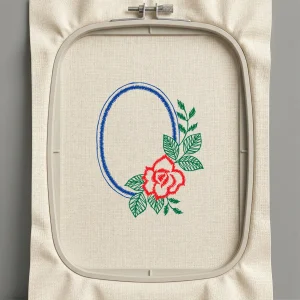 Дизайн машинной вышивки. Роза (Размер 48x61мм). Форматы: DST PES JEF VP3 EXP XXX . Стежков: 1680