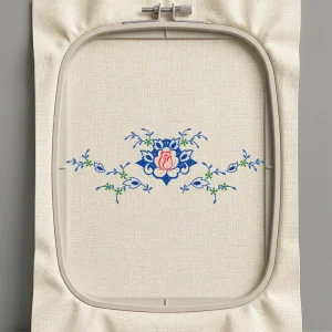 Дизайн машинной вышивки. Роза (Размер 294x111мм). Форматы: DST PES JEF VP3 EXP XXX . Стежков: 13828