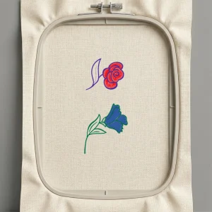 Дизайн машинной вышивки. Роза (Размер 93x204мм). Форматы: DST PES JEF VP3 EXP XXX . Стежков: 9919