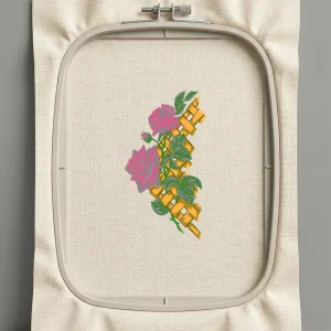 Дизайн машинной вышивки. Роза (Размер 108x197мм). Форматы: DST PES JEF VP3 EXP XXX . Стежков: 39060