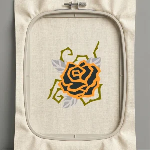 Дизайн машинной вышивки. Роза (Размер 125x150мм). Форматы: DST PES JEF VP3 EXP XXX . Стежков: 38073