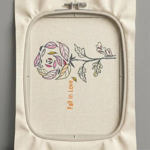 Дизайн машинной вышивки. Роза (Размер 207x170мм). Форматы: DST PES JEF VP3 EXP XXX . Стежков: 28964