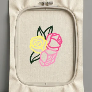 Дизайн машинной вышивки. Роза (Размер 79x99мм). Форматы: DST PES JEF VP3 EXP XXX . Стежков: 8302