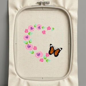 Дизайн машинной вышивки. Роза (Размер 124x121мм). Форматы: DST PES JEF VP3 EXP XXX . Стежков: 13070