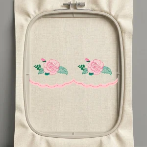 Дизайн машинной вышивки. Роза (Размер 159x55мм). Форматы: DST PES JEF VP3 EXP XXX . Стежков: 7833