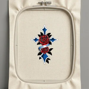 Дизайн машинной вышивки. Роза (Размер 120x172мм). Форматы: DST PES JEF VP3 EXP XXX . Стежков: 34355