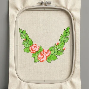 Дизайн машинной вышивки. Роза (Размер 92x66мм). Форматы: DST PES JEF VP3 EXP XXX . Стежков: 8318