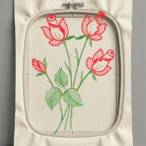 Дизайн машинной вышивки. Роза (Размер 79x117мм). Форматы: DST PES JEF VP3 EXP XXX . Стежков: 6049