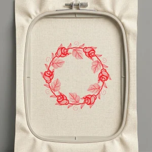 Дизайн машинной вышивки. Роза (Размер 150x144мм). Форматы: DST PES JEF VP3 EXP XXX . Стежков: 12909