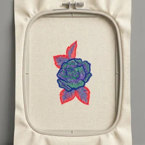 Дизайн машинной вышивки. Роза (Размер 90x148мм). Форматы: DST PES JEF VP3 EXP XXX . Стежков: 13274