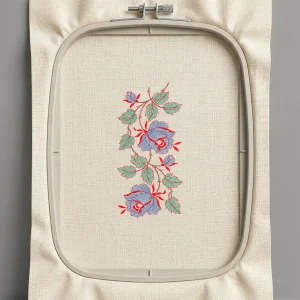 Дизайн машинной вышивки. Роза (Размер 79x164мм). Форматы: DST PES JEF VP3 EXP XXX . Стежков: 11431