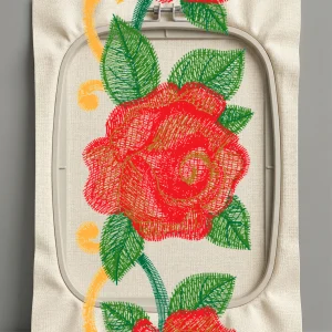 Дизайн машинной вышивки. Роза (Размер 38x151мм). Форматы: DST PES JEF VP3 EXP XXX . Стежков: 19889