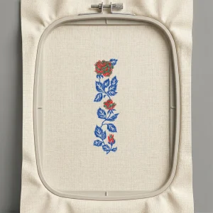 Дизайн машинной вышивки. Роза (Размер 40x144мм). Форматы: DST PES JEF VP3 EXP XXX . Стежков: 4695