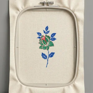 Дизайн машинной вышивки. Роза (Размер 70x147мм). Форматы: DST PES JEF VP3 EXP XXX . Стежков: 5465