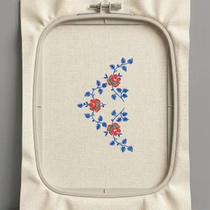 Дизайн машинной вышивки. Роза (Размер 88x149мм). Форматы: DST PES JEF VP3 EXP XXX . Стежков: 13712