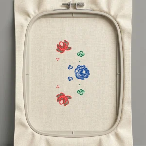 Дизайн машинной вышивки. Роза (Размер 132x259мм). Форматы: DST PES JEF VP3 EXP XXX . Стежков: 17042