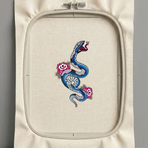 Дизайн машинной вышивки. Роза (Размер 198x343мм). Форматы: DST PES JEF VP3 EXP XXX . Стежков: 92282