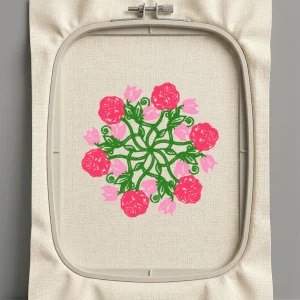 Дизайн машинной вышивки. Роза (Размер 97x96мм). Форматы: DST PES JEF VP3 EXP XXX . Стежков: 50228