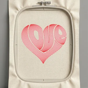 Дизайн машинной вышивки. Любовь (Размер 97x85мм). Форматы: DST PES JEF VP3 EXP XXX . Стежков: 9337