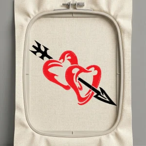 Дизайн машинной вышивки. Любовь (Размер 83x62мм). Форматы: DST PES JEF VP3 EXP XXX . Стежков: 2664