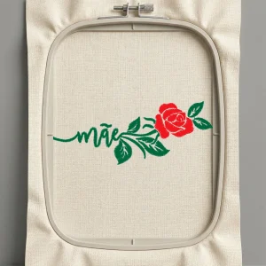 Дизайн машинной вышивки. Роза (Размер 99x39мм). Форматы: DST PES JEF VP3 EXP XXX . Стежков: 3766