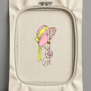 Дизайн машинной вышивки. Роза (Размер 45x85мм). Форматы: DST PES JEF VP3 EXP XXX . Стежков: 5381