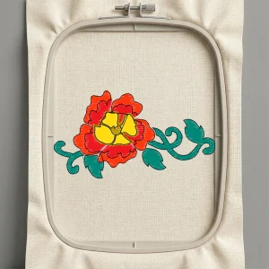 Дизайн машинной вышивки. Роза (Размер 88x48мм). Форматы: DST PES JEF VP3 EXP XXX . Стежков: 6264