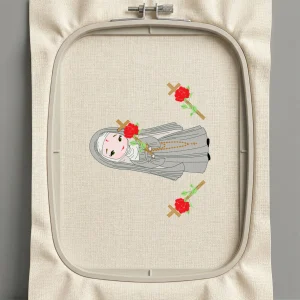 Дизайн машинной вышивки. Роза (Размер 159x178мм). Форматы: DST PES JEF VP3 EXP XXX . Стежков: 25333