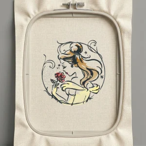 Дизайн машинной вышивки. Роза (Размер 97x99мм). Форматы: DST PES JEF VP3 EXP XXX . Стежков: 11214