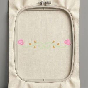 Дизайн машинной вышивки. Роза (Размер 129x23мм). Форматы: DST PES JEF VP3 EXP XXX . Стежков: 1996