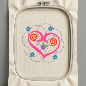 Дизайн машинной вышивки. Любовь (Размер 94x87мм). Форматы: DST PES JEF VP3 EXP XXX . Стежков: 7050