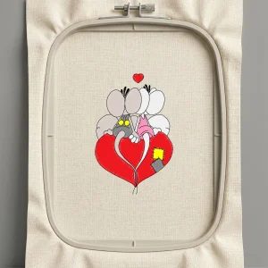 Дизайн машинной вышивки. Любовь (Размер 64x99мм). Форматы: DST PES JEF VP3 EXP XXX . Стежков: 11399