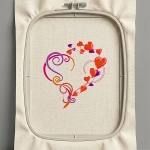 Дизайн машинной вышивки. Любовь (Размер 95x101мм). Форматы: DST PES JEF VP3 EXP XXX . Стежков: 6138