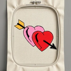 Дизайн машинной вышивки. Любовь (Размер 43x32мм). Форматы: DST PES JEF VP3 EXP XXX . Стежков: 1343