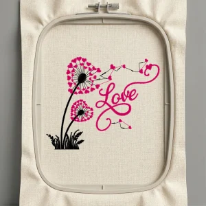 Дизайн машинной вышивки. Любовь (Размер 99x81мм). Форматы: DST PES JEF VP3 EXP XXX . Стежков: 8088