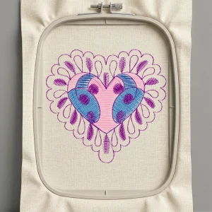 Дизайн машинной вышивки. Любовь (Размер 64x61мм). Форматы: DST PES JEF VP3 EXP XXX . Стежков: 3267