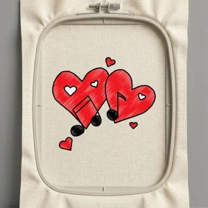 Дизайн машинной вышивки. Любовь (Размер 98x89мм). Форматы: DST PES JEF VP3 EXP XXX . Стежков: 12004