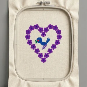 Дизайн машинной вышивки. Любовь (Размер 48x51мм). Форматы: DST PES JEF VP3 EXP XXX . Стежков: 2581