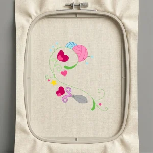 Дизайн машинной вышивки. Любовь (Размер 125x138мм). Форматы: DST PES JEF VP3 EXP XXX . Стежков: 8920