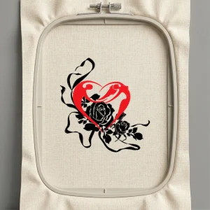 Дизайн машинной вышивки. Любовь (Размер 127x133мм). Форматы: DST PES JEF VP3 EXP XXX . Стежков: 15927