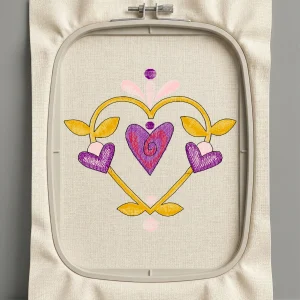 Дизайн машинной вышивки. Любовь (Размер 88x82мм). Форматы: DST PES JEF VP3 EXP XXX . Стежков: 5433