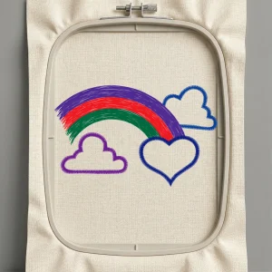 Дизайн машинной вышивки. Любовь (Размер 124x77мм). Форматы: DST PES JEF VP3 EXP XXX . Стежков: 5805