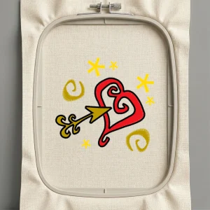 Дизайн машинной вышивки. Любовь (Размер 99x94мм). Форматы: DST PES JEF VP3 EXP XXX . Стежков: 9215